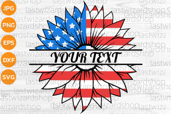 Download American Sunflower Monogram Svg, USA - Flower monogram Collection