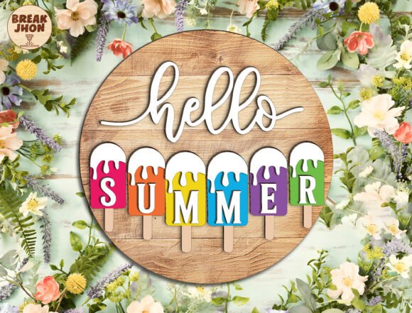 Download Hello Summer Door Hanger Svg - Hello Collection