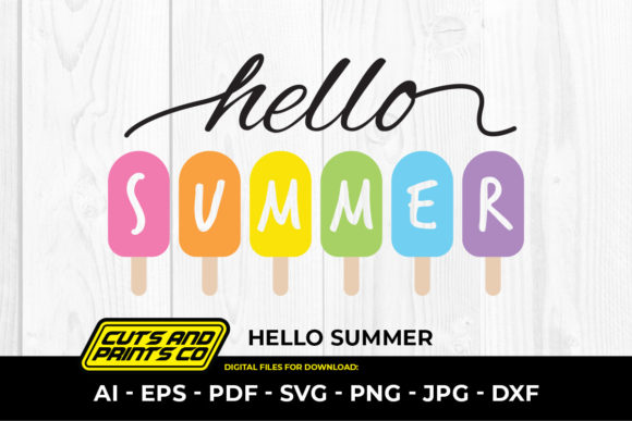 Download Hello Summer Popsicles SVG, Summer Sign - Hello Collection