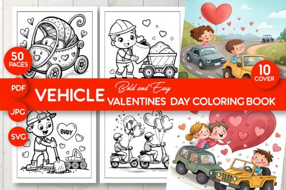 Download Vehicle Valentine’s Day Coloring Pages - Premium Resources