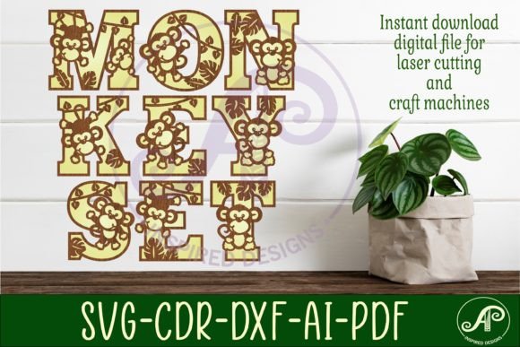 Download Monkey Name Letters Alphabet Set X 47 - Name letters Collection