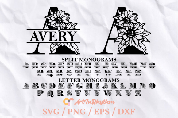 Download Sunflower Monogram Letters Svg, Alphabet - Flower monogram Collection