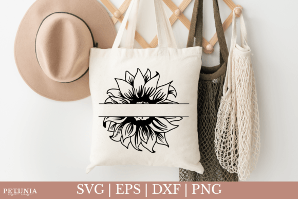 Download Split Sunflower Monogram SVG - Flower monogram Collection