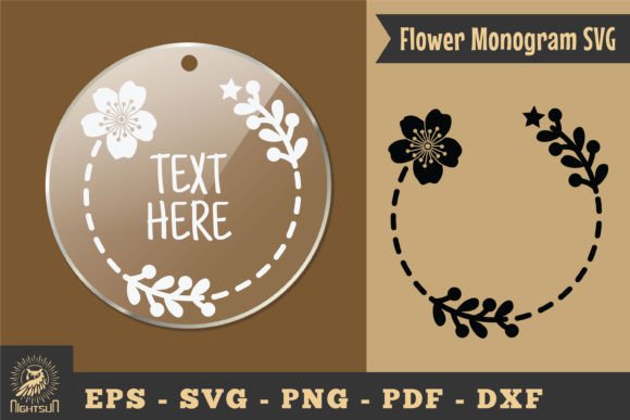 Download Flower Monogram SVG, Monogram Silhouette - Flower monogram Collection