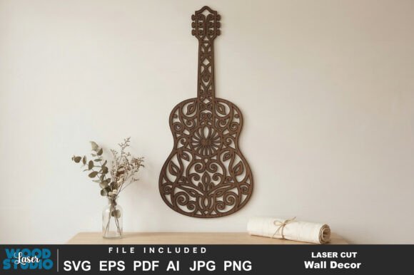 Download Guitar Wall Art Laser Cut SVG - Guitar wall art Collection